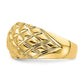 Polished Basket Weave Pattern Dome Ring - WBC