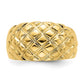Polished Basket Weave Pattern Dome Ring - WBC