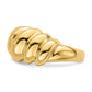 Polished Slanted Shrimp Dome Ring - WBC