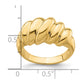 Polished Slanted Shrimp Dome Ring - WBC