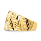Diamond-cut Arrow Slash Dome Ring - WBC