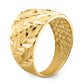 Diamond-cut Arrow Slash Dome Ring - WBC