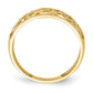 Solid Diamond-cut Woven Pattern Dome Ring - WBC