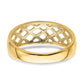 Solid Diamond-cut Woven Pattern Dome Ring - WBC