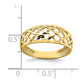 Solid Diamond-cut Woven Pattern Dome Ring - WBC
