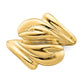 Polished Beaded Swirl Crossover Ring - WBC