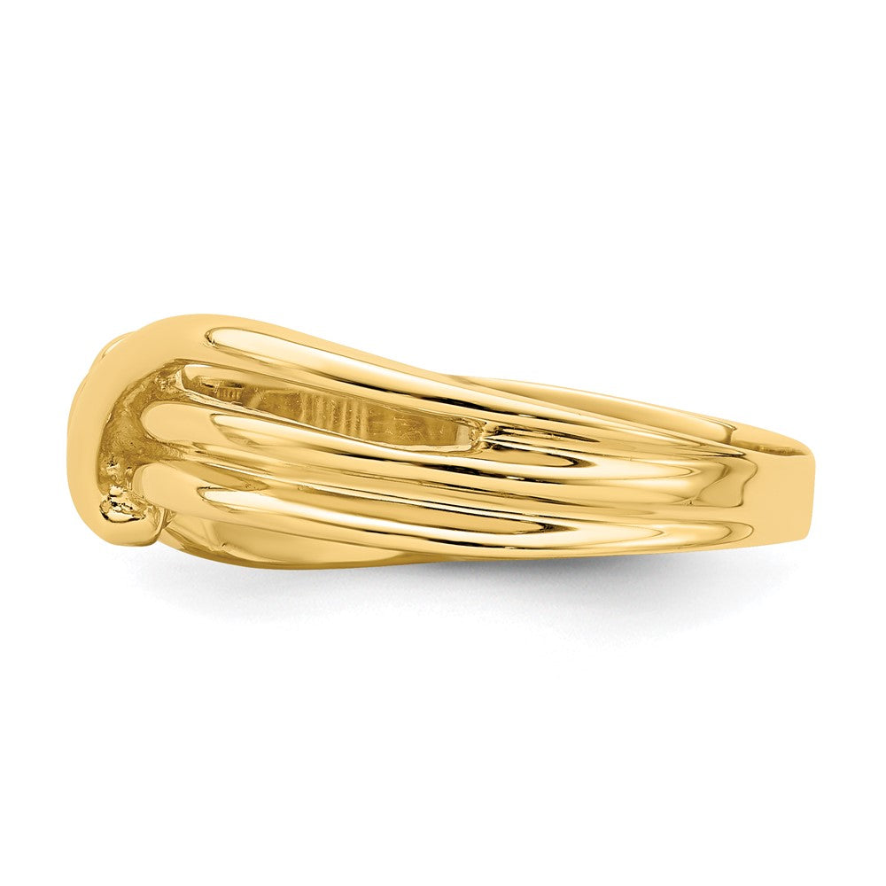 Polished Ribbed Twist Ring - WBC