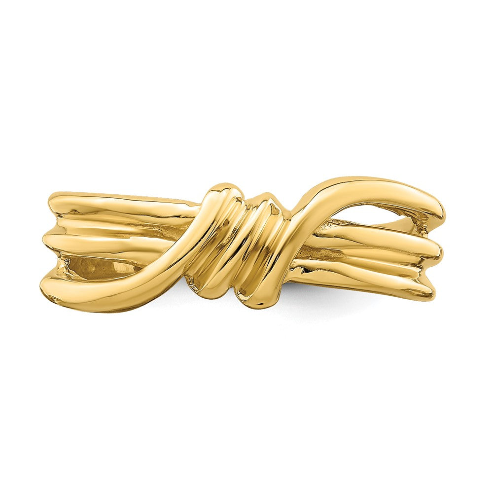Polished Ribbed Twist Ring - WBC
