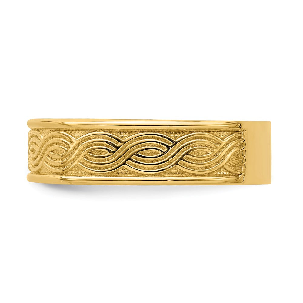 Wave Engraved Thumb Ring () - WBC