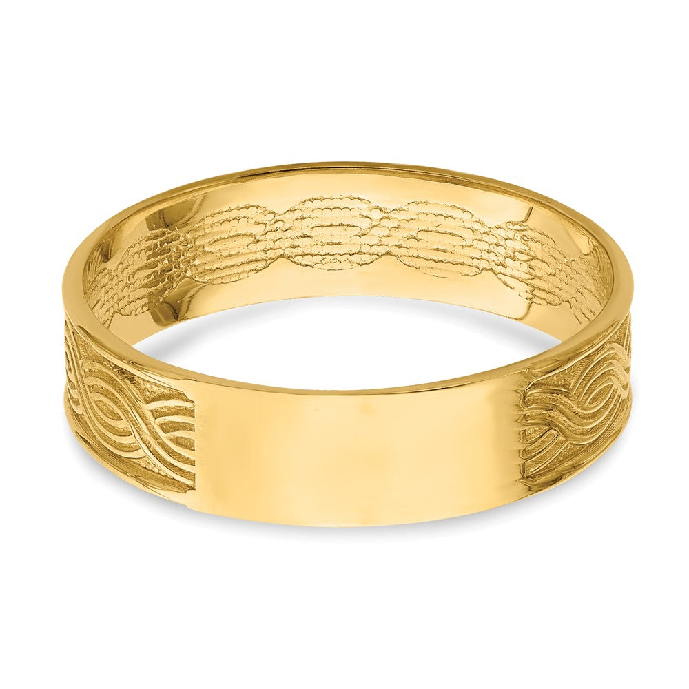 Wave Engraved Thumb Ring () - WBC