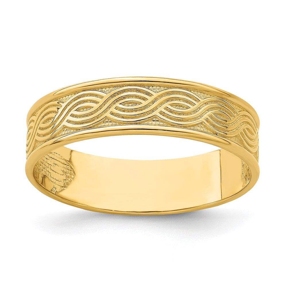 Wave Engraved Thumb Ring () - WBC