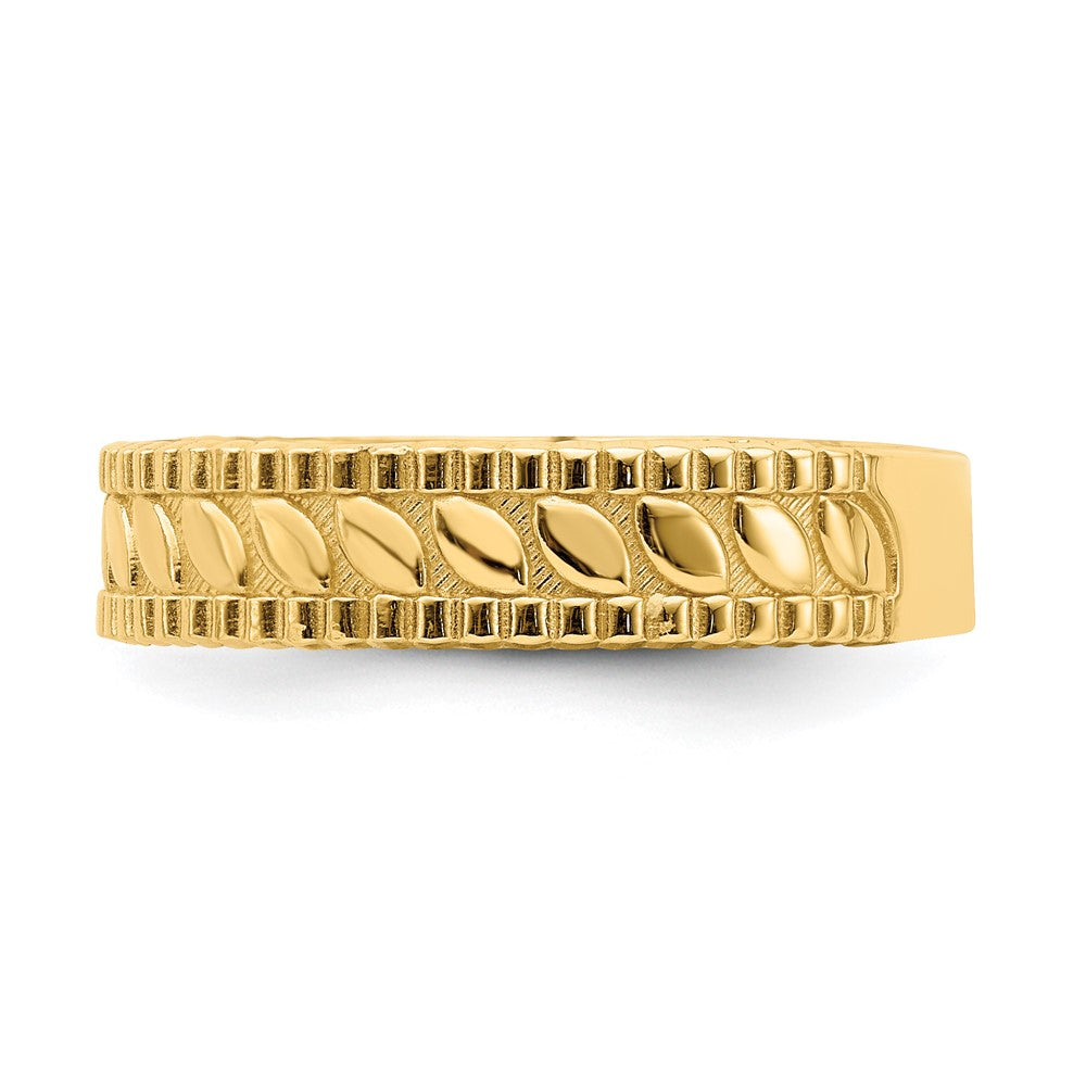 Leaf Engraved Thumb Ring () - WBC