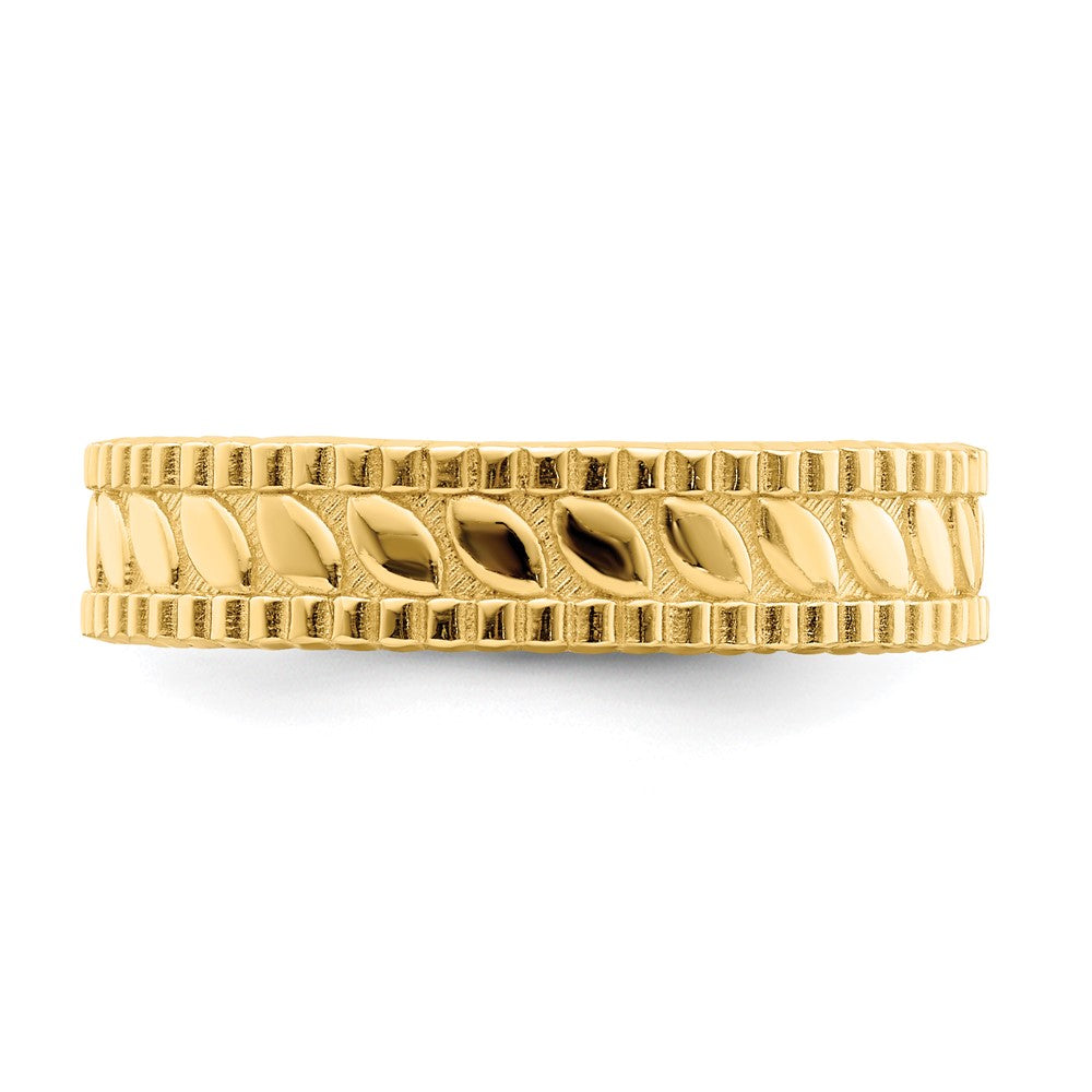 Leaf Engraved Thumb Ring () - WBC