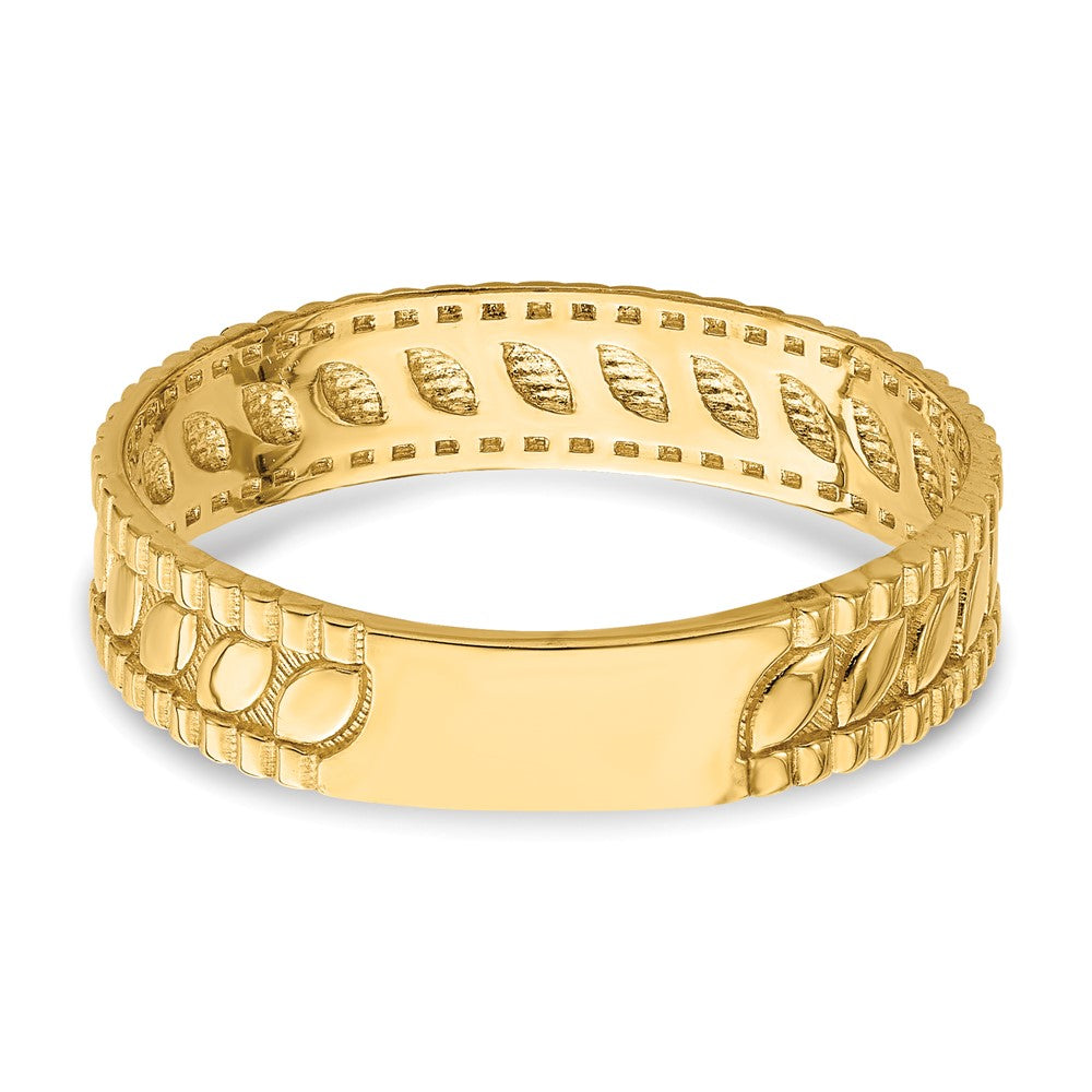 Leaf Engraved Thumb Ring () - WBC