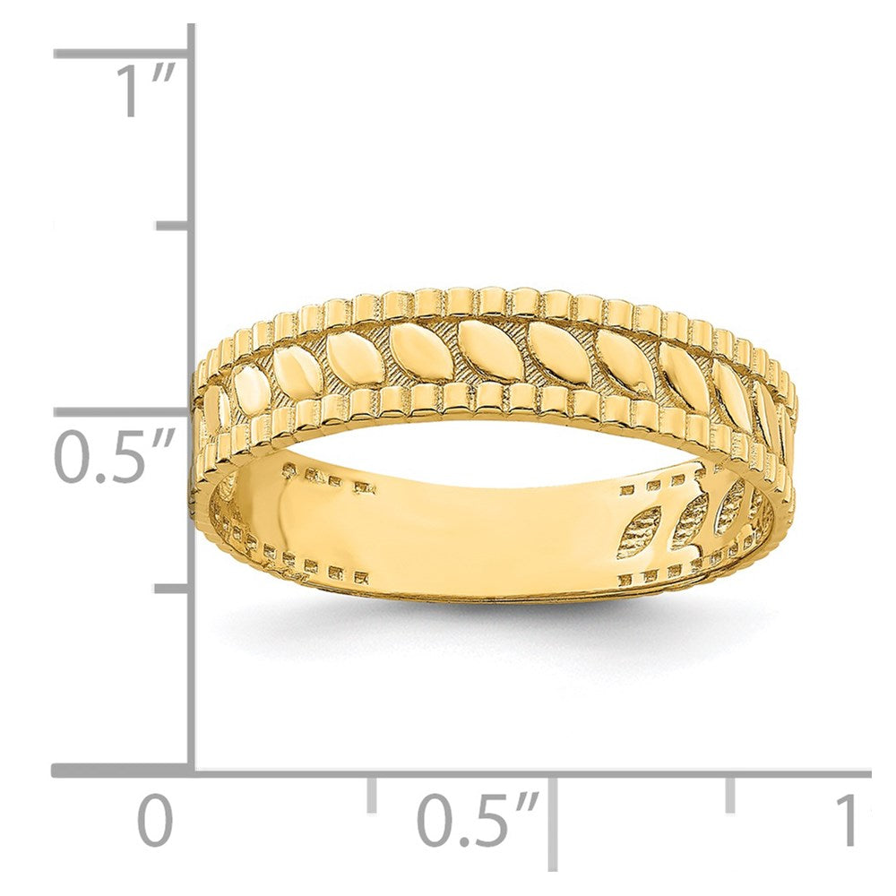 Leaf Engraved Thumb Ring () - WBC