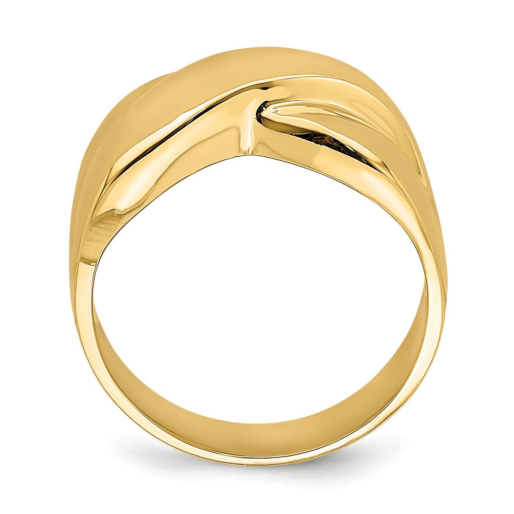 Polished X Dome Ring - WBC