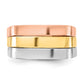 Tri-Color Contemporary Flat Top Band - WBC