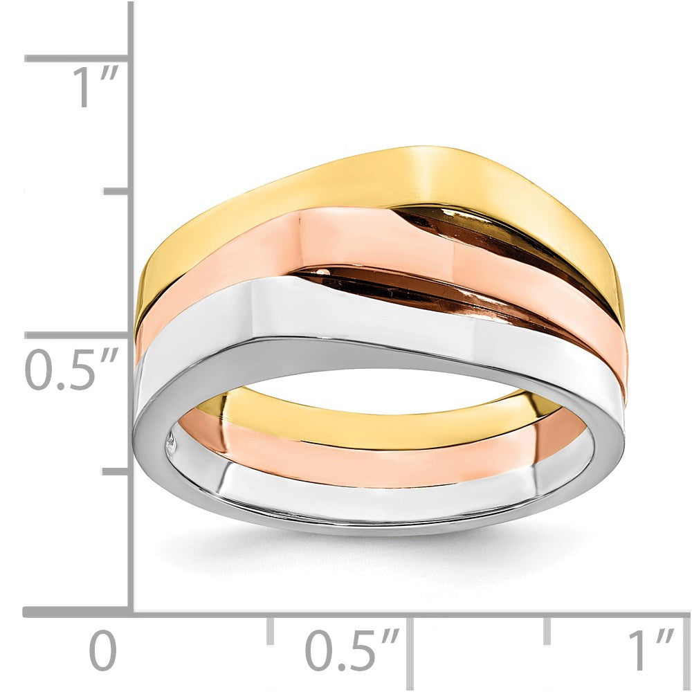Tri-Color Triple Peaked Top Ring - WBC