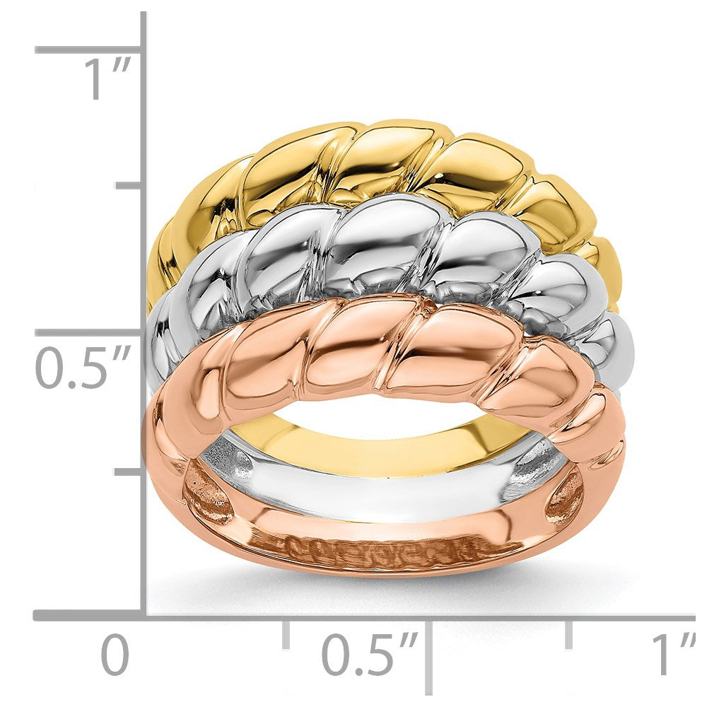 Tri-Color Triple Shrimp Band - WBC
