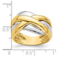 Two-tone Cross-Cross Design Ring - WBC