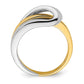 Two-Tone Polished with Folded Design Ring - WBC