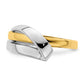Two-Tone Polished with Folded Design Ring - WBC