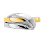 Two-Tone Polished with Folded Design Ring - WBC