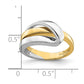 Two-Tone Polished with Folded Design Ring - WBC