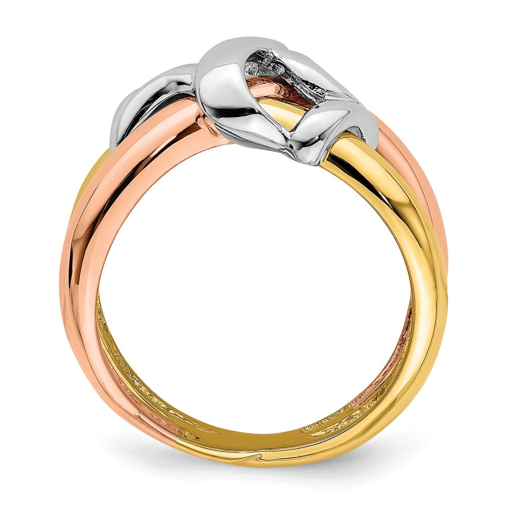 Tri-Color Polished Woven Band - WBC