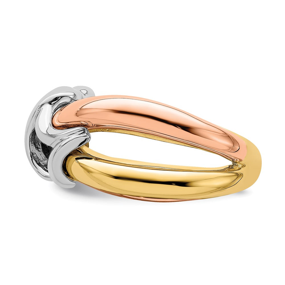 Tri-Color Polished Woven Band - WBC
