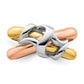 Tri-Color Polished Woven Band - WBC