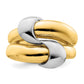 Two-Tone Polished Knot Dome Ring - WBC