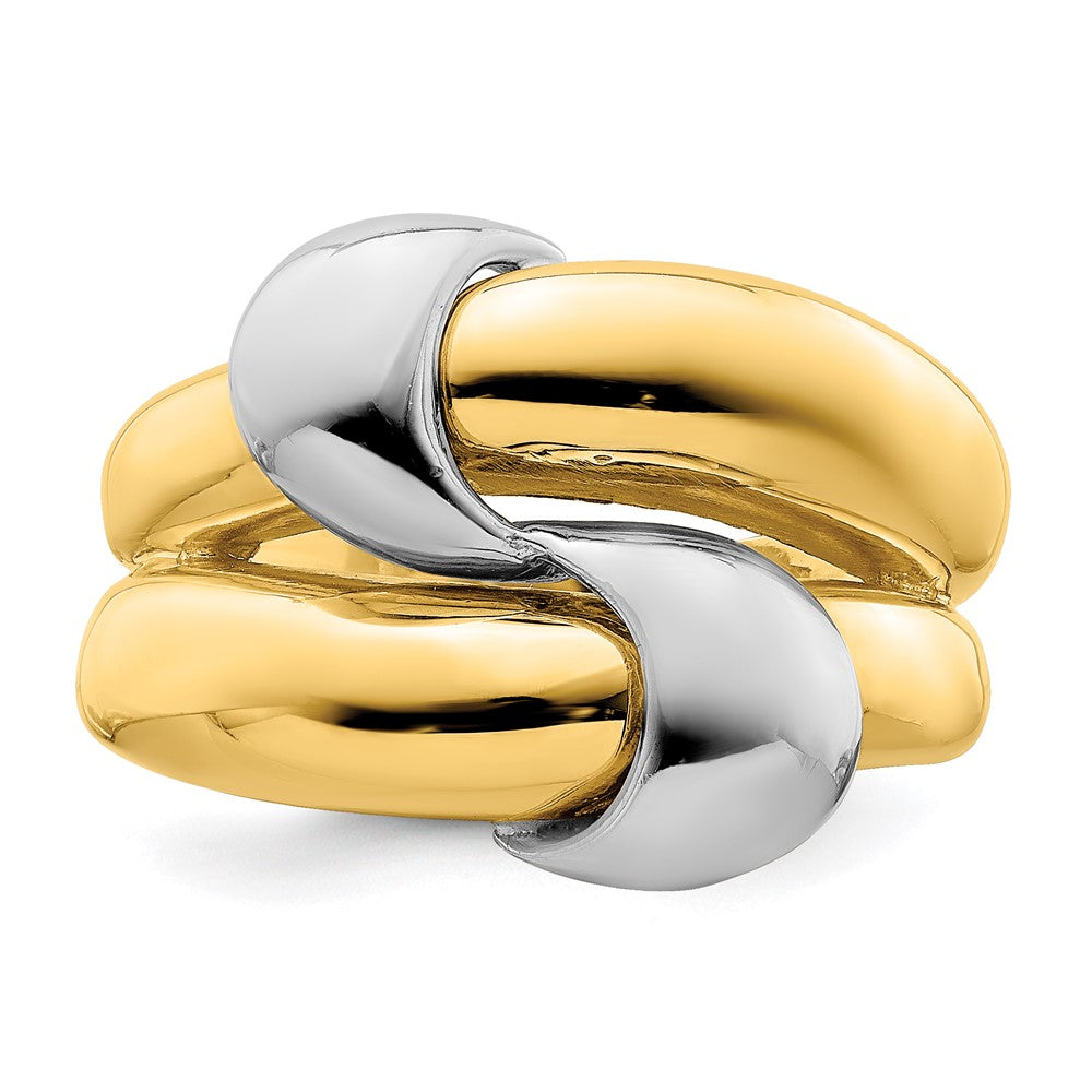 Two-Tone Polished Knot Dome Ring - WBC