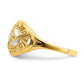 and Rhodium Diamond-cut Oval Filigree Ring - WBC