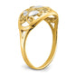and Rhodium Diamond-cut Oval Filigree Ring - WBC