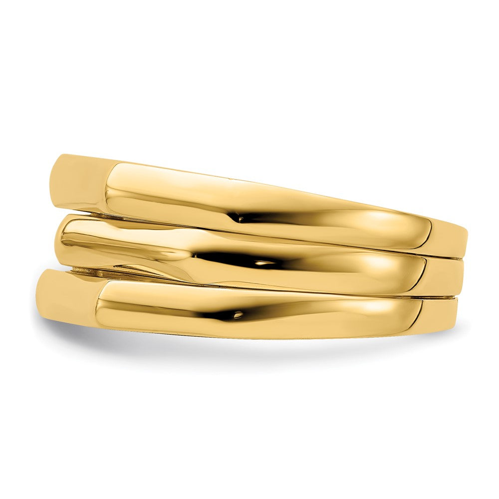 Polished Three Ridged Dome Ring - WBC