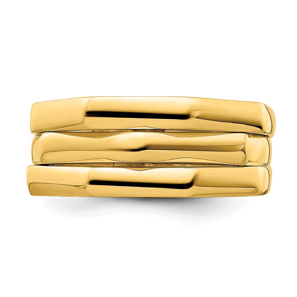 Polished Three Ridged Dome Ring - WBC