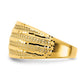 Polished Diamond-cut Chevron Mesh Fancy Dome Ring - WBC