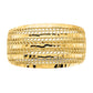 Polished Diamond-cut Chevron Mesh Fancy Dome Ring - WBC