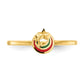 Red and Green Enameled with Diamond-cut Stars Ring - WBC