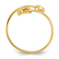Polished Adjustable Moon and Star Bypass Ring - WBC
