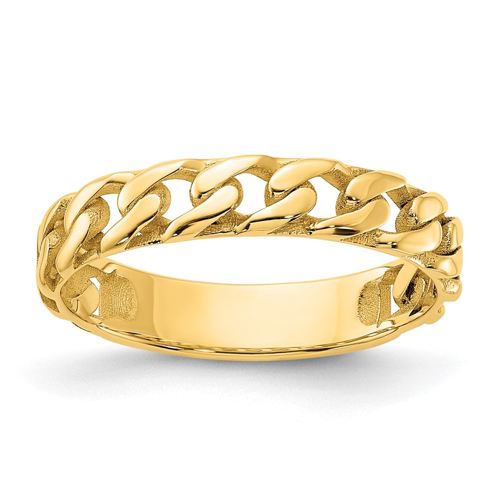 Polished Curb Link Ring - WBC