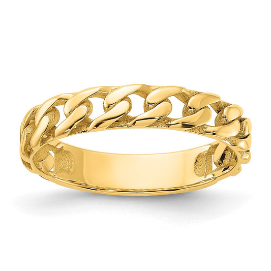 Polished Curb Link Ring - WBC