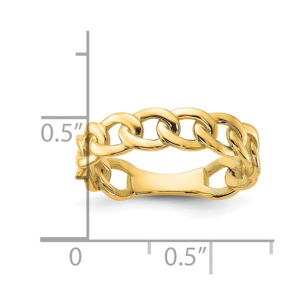 Polished Curb Link Ring - WBC