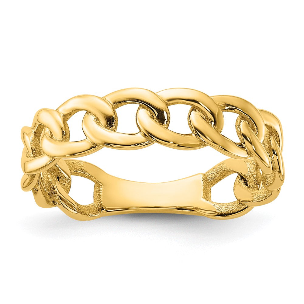 Polished Curb Link Ring - WBC
