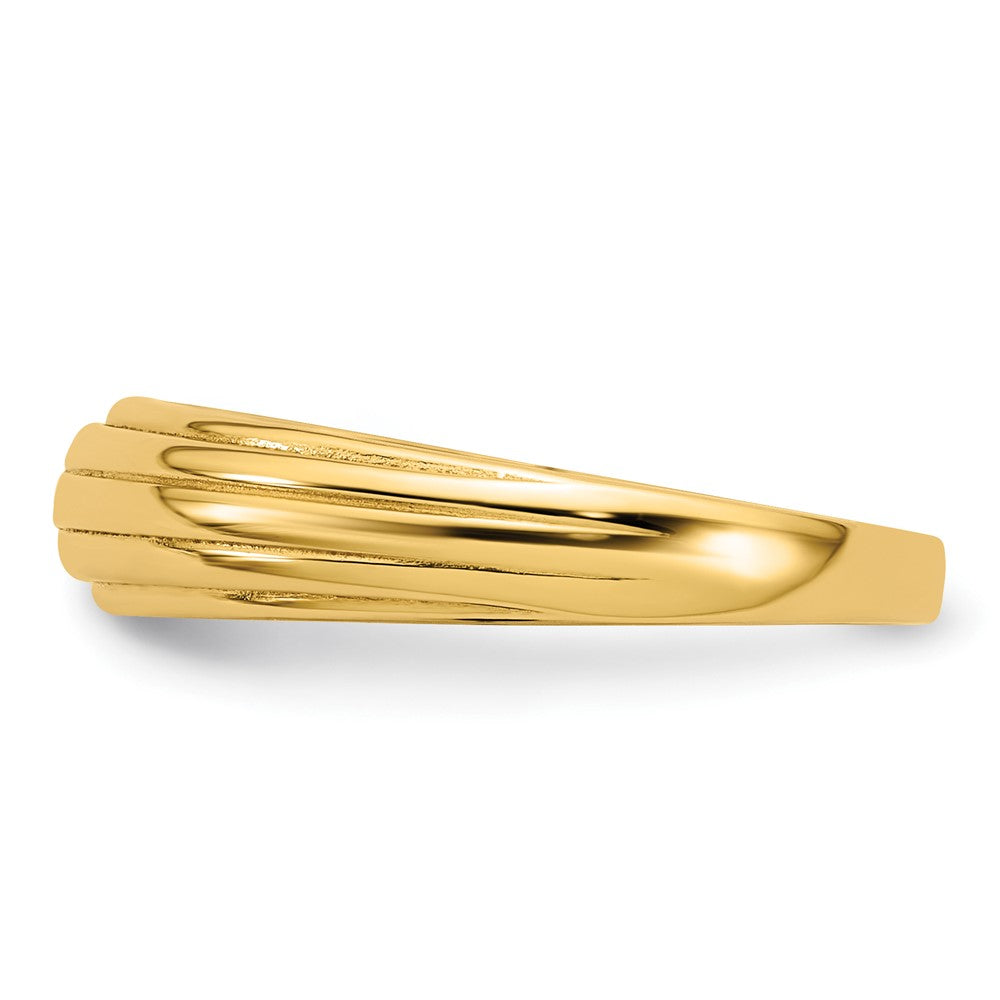 Polished Grooved Graduated Ring - WBC
