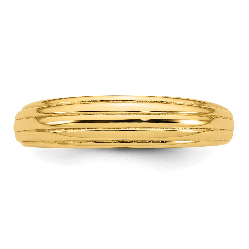 Polished Grooved Graduated Ring - WBC
