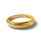 Polished Grooved Graduated Ring - WBC