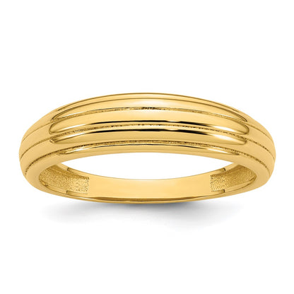 Polished Grooved Graduated Ring - WBC