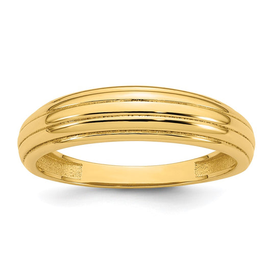 Polished Grooved Graduated Ring - WBC